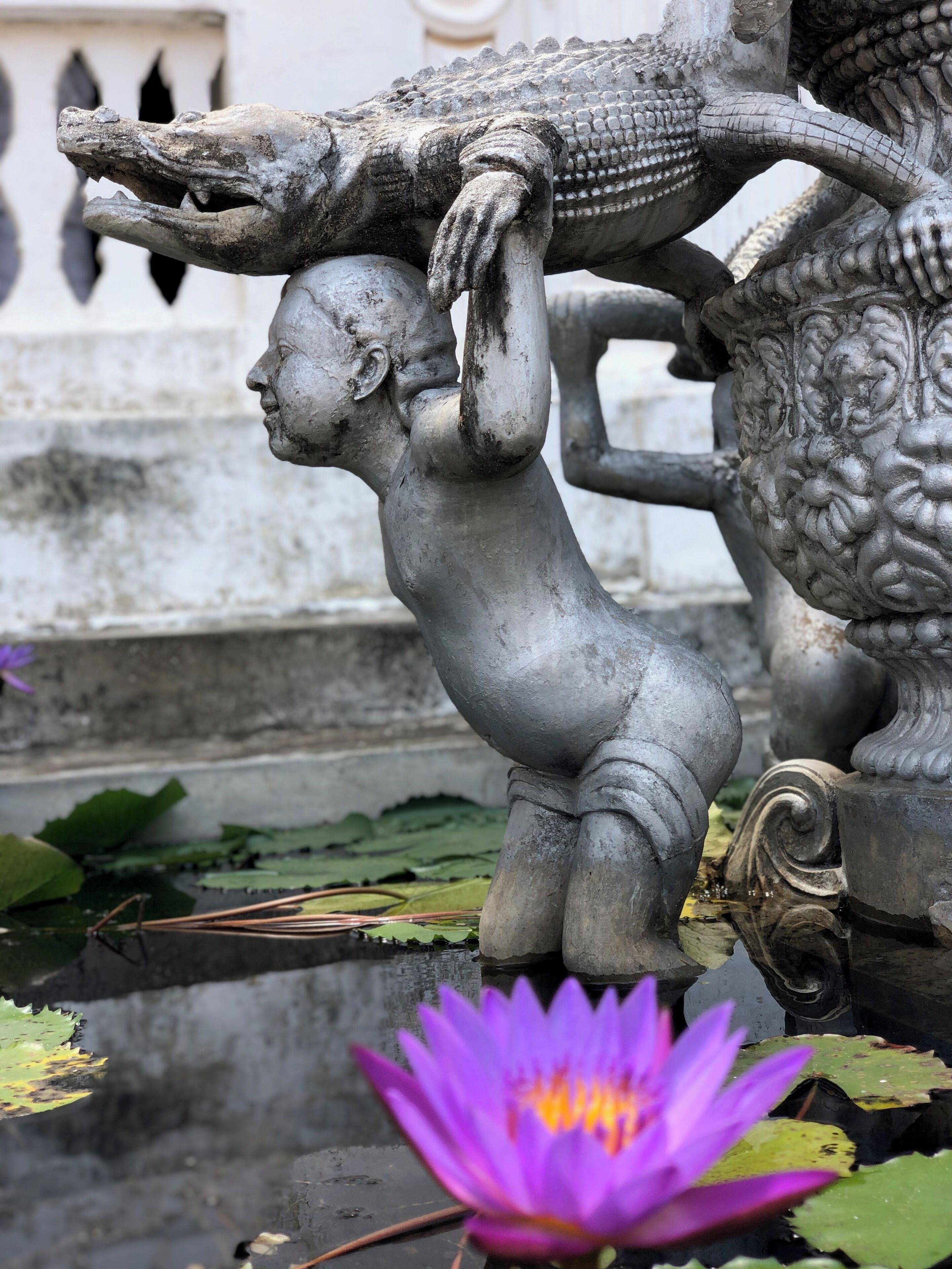 Water fountain outside the main temple 