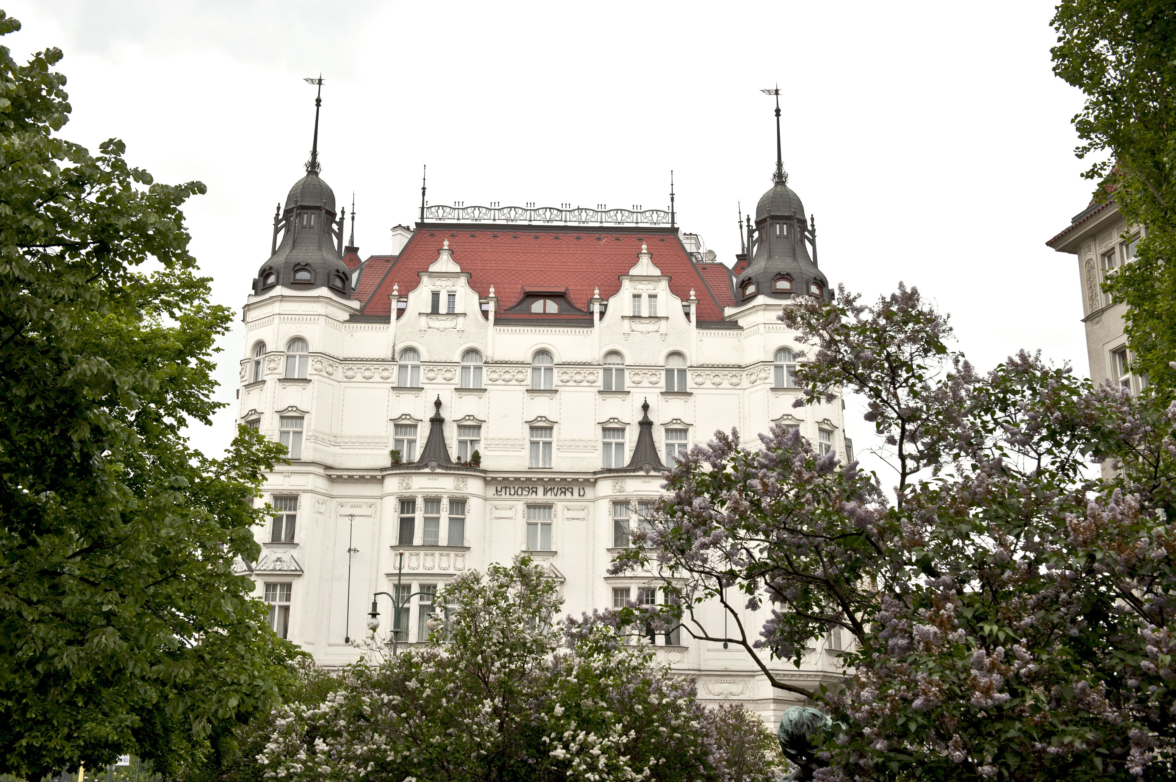 Trees surrounding a castle in Josefov of the Czech Republic.