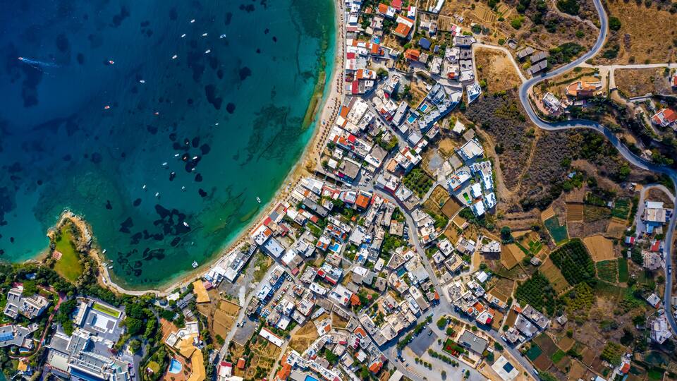 Agia Pelagia in Crete from above | Agia Pelagia auf Kreta aus der Luft