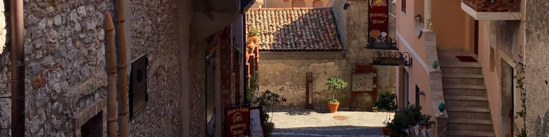 At Castelmola, high above Taormina, Sicily, Italy
