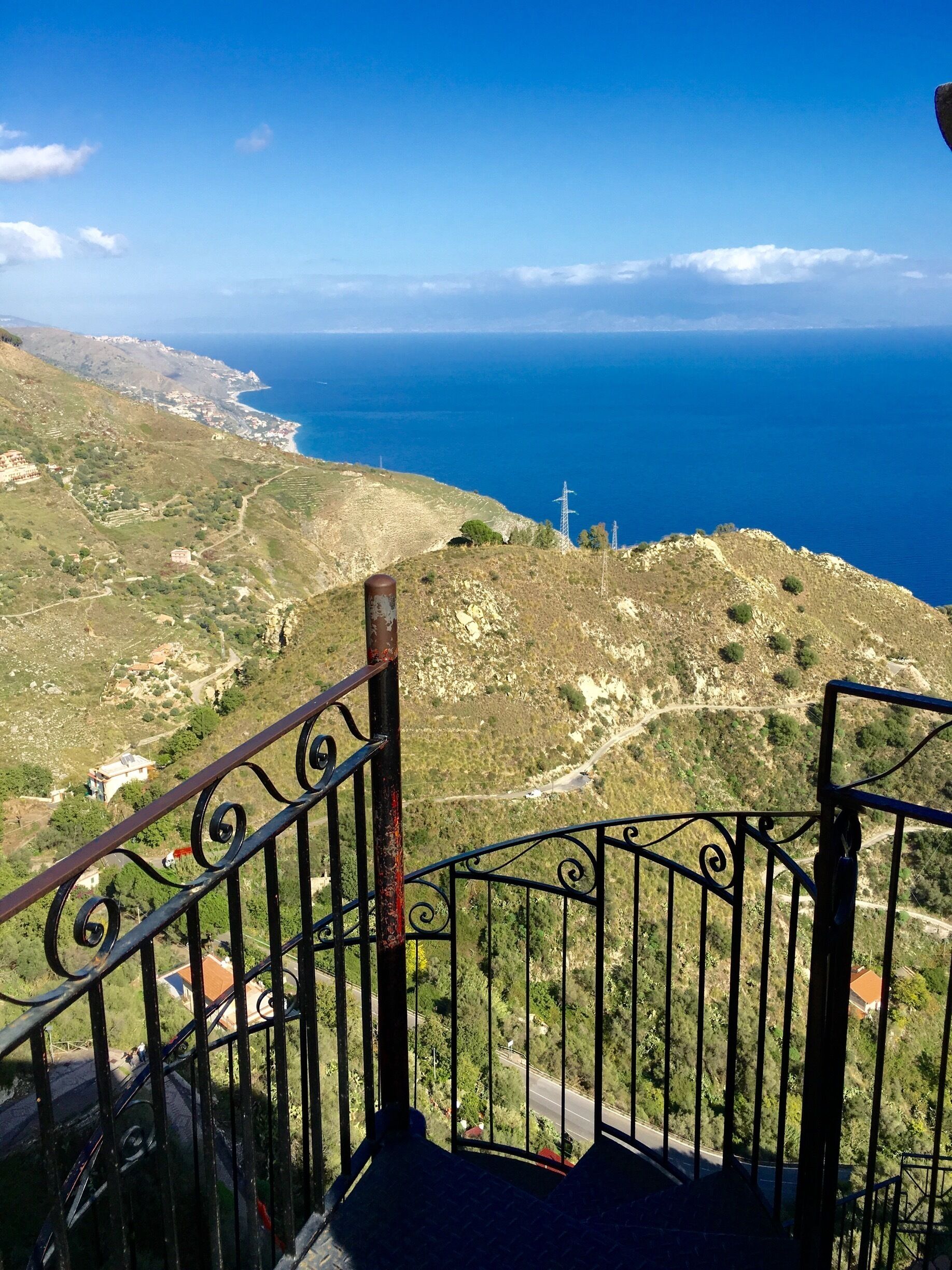 Stairs down into the deep ☺️, at Castelmola, Sicily