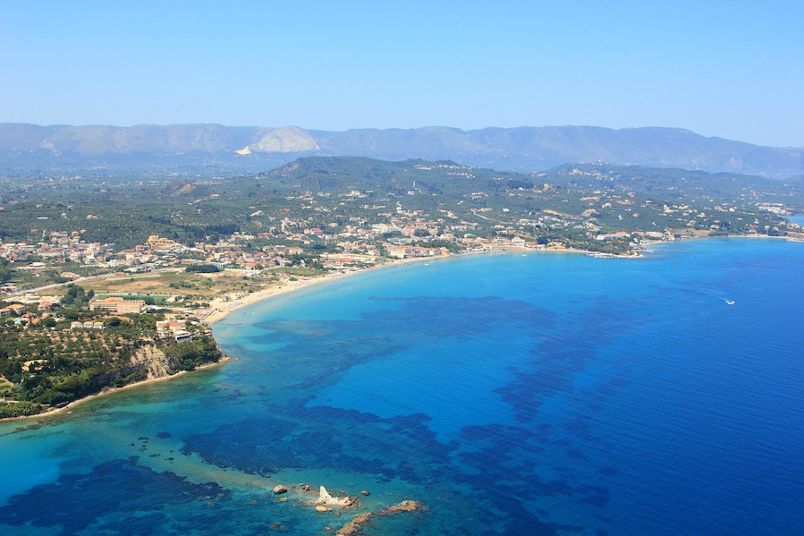 Aerial view on Zakynthos Greece - Tsilivi