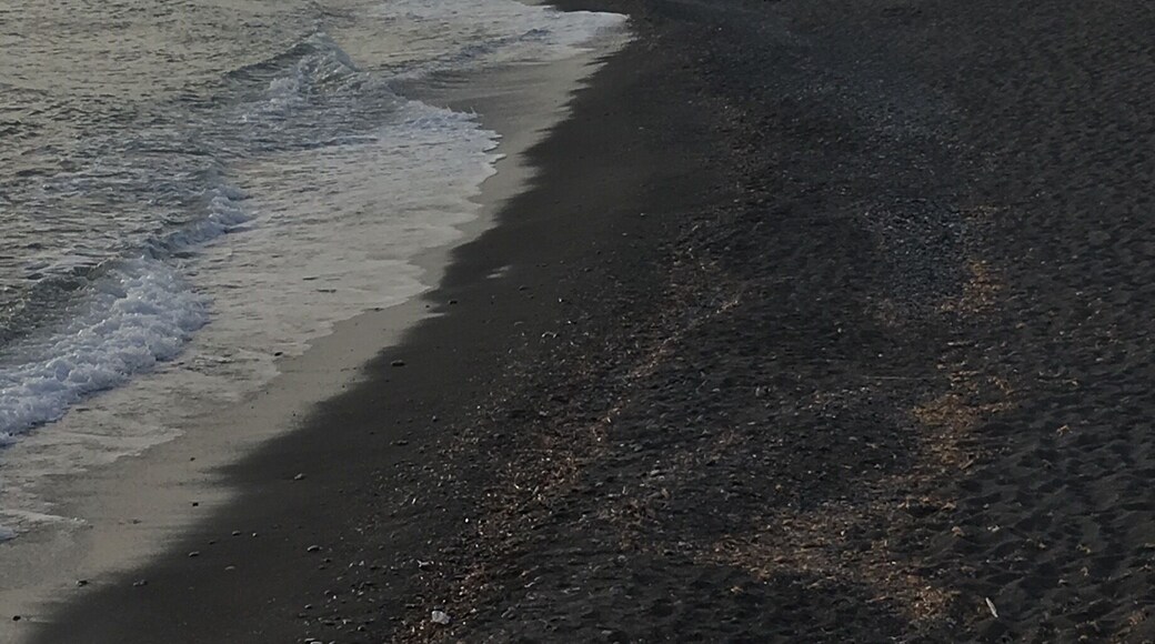 The southern most point in Santorini #blacksand#volcanic-island#vlychada
