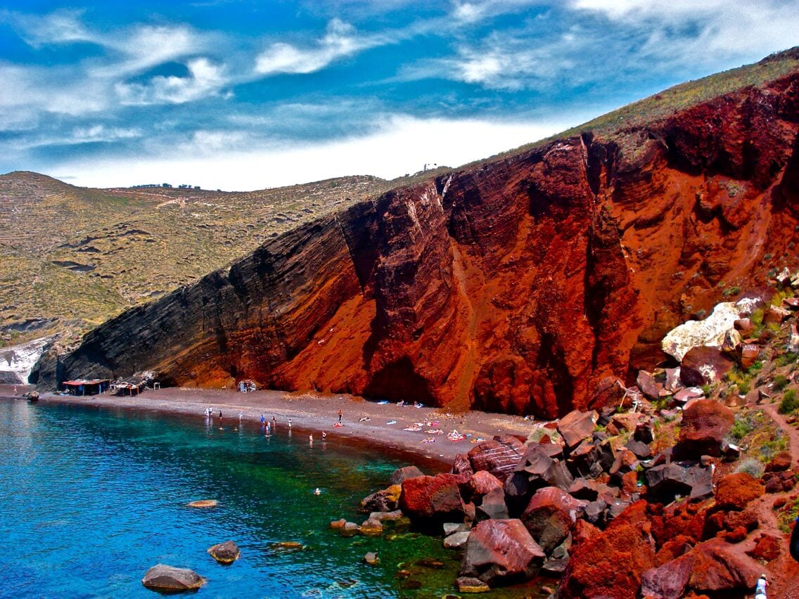 Red Beach, on the beautiful island of Santorini.