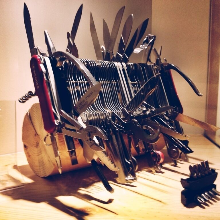 What's that you say? You want to buy a "pocket knife" that could never fit in your pocket? And what's that? You don't mind the $2,200 price tag? Well, then head on down to the Wenger Store in Boulder and this "little" baby could be all yours. :)