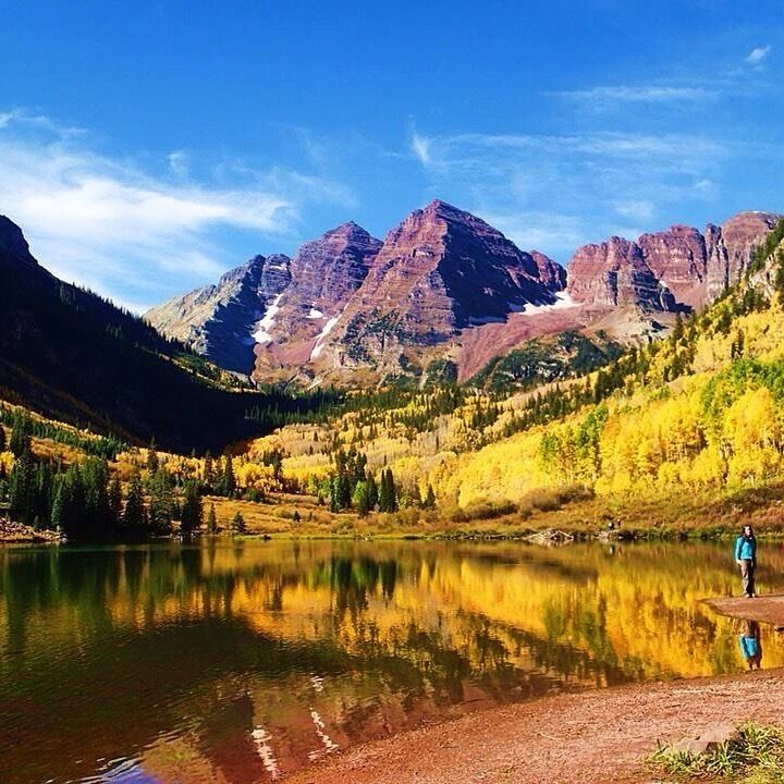 Maroon Bells during the peak of fall is pretty spectacular