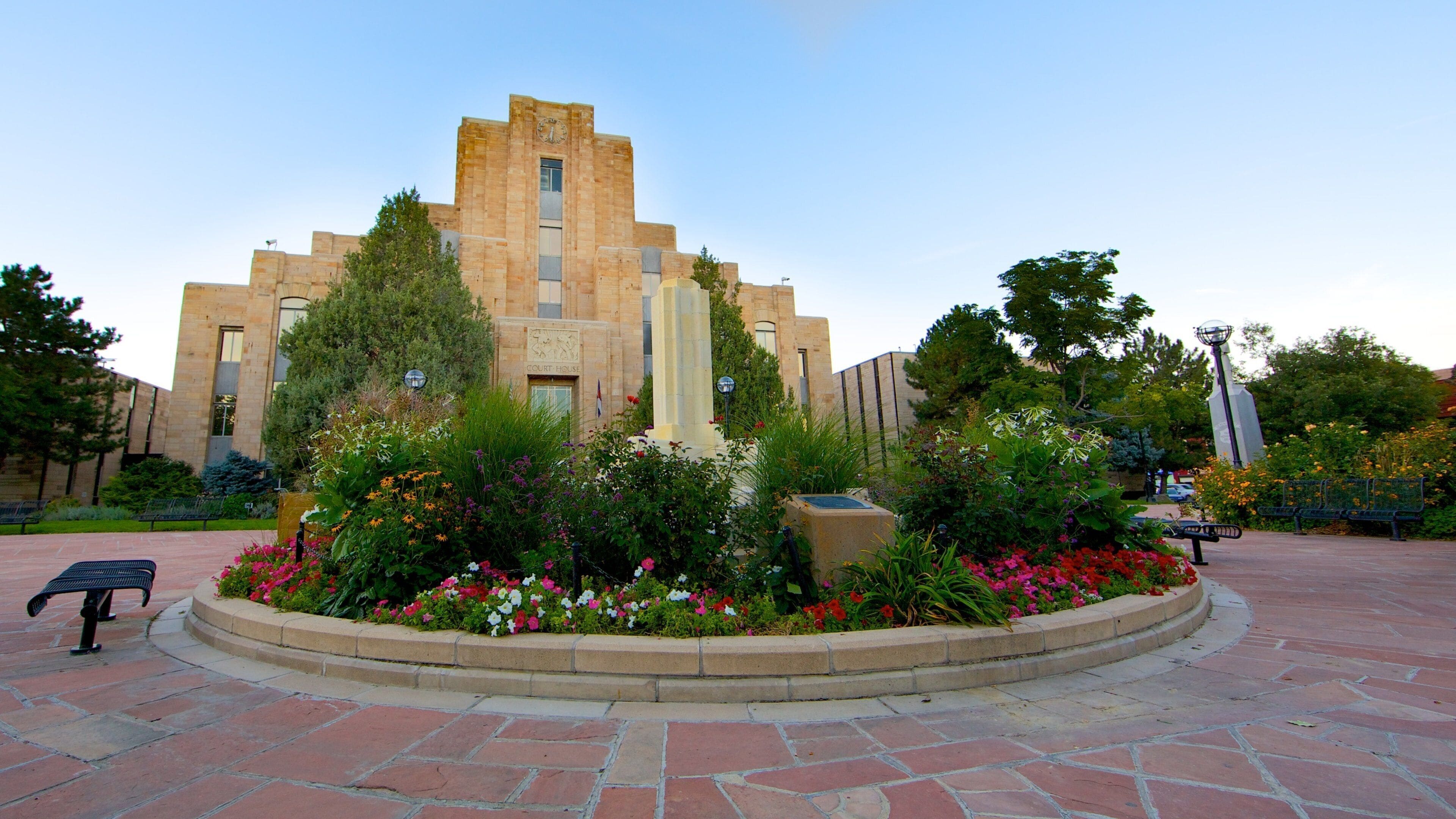 Boulder featuring flowers, a park and heritage architecture