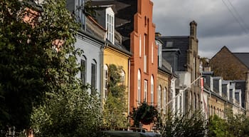 Copenhagen, Denmark House facades in the Osterbro district.