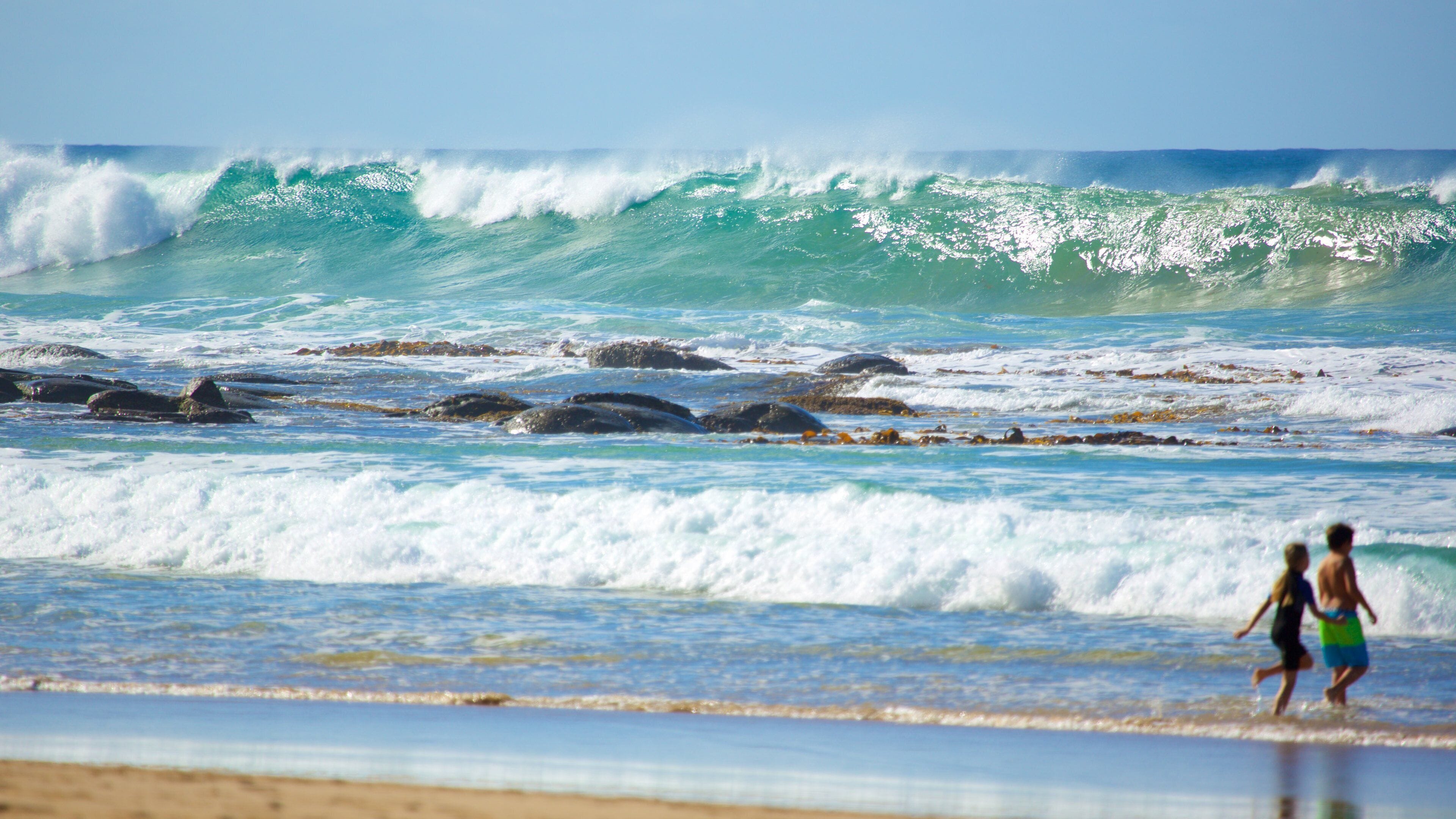 Skenes Creek showing surf as well as a small group of people