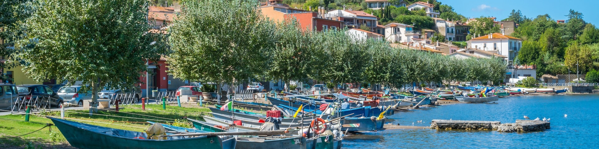 Scenic sight in Marta, on the Bolsena Lake, province of Viterbo, Lazio.