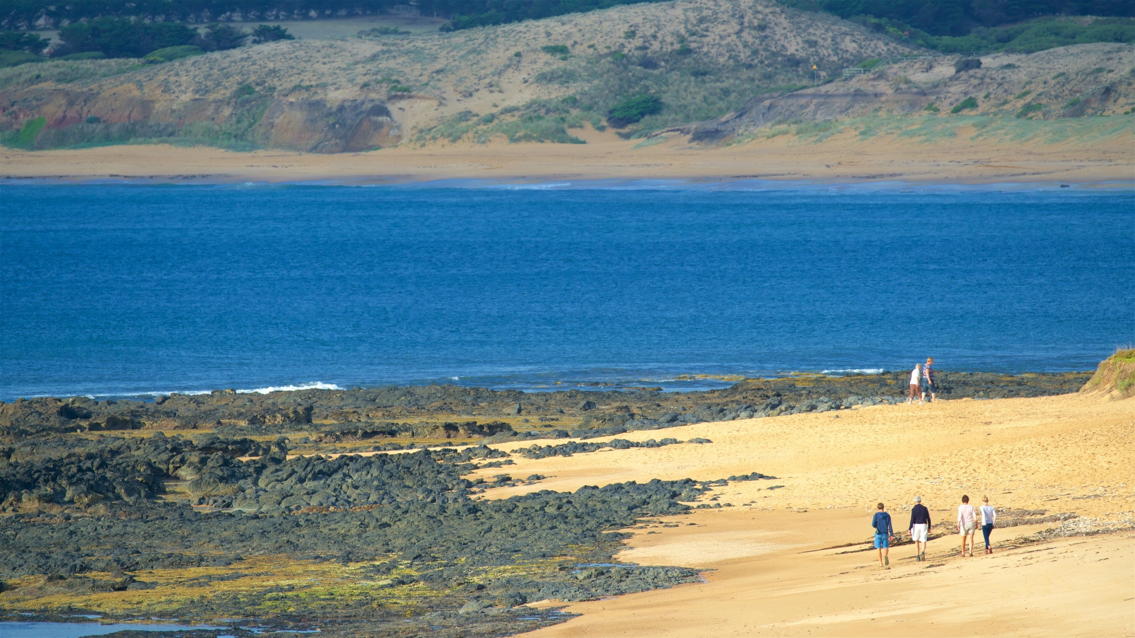 Phillip que incluye una playa y también un grupo pequeño de personas