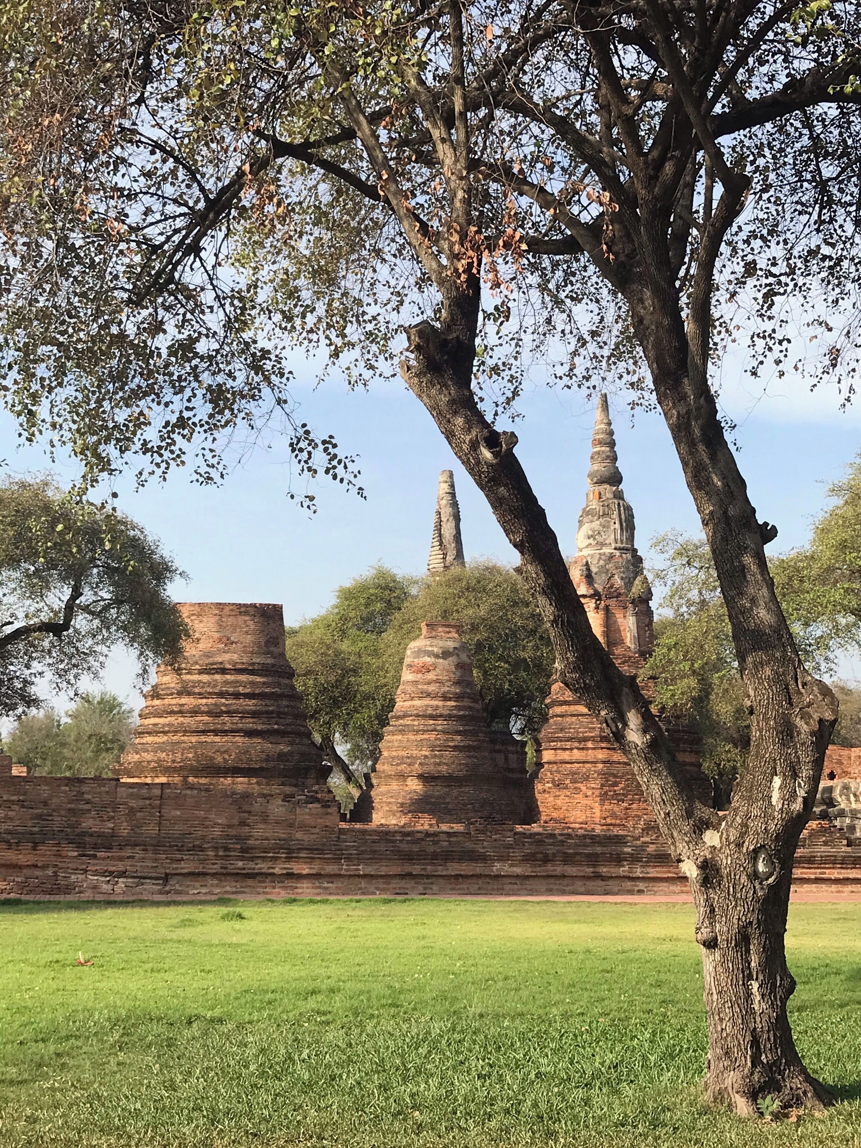 Wat Phra Ram's tall main prang (Khmer-style spire) isn't in the best condition, but it's definitely worth a visit. The temple was constructed on the cremation site of King U Thong (the Ayuthaya kingdom's first sovereign), perhaps in 1369, though details are unclear. Despite being next to Wat Phra Si Sanphet, But this place attracts tourists. #WatPhraRam #Ayutthaya #Thailand #History
