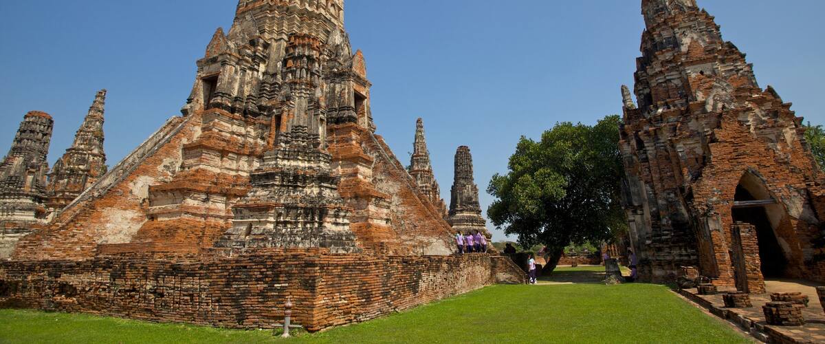 Ayutthaya which includes a temple or place of worship and heritage architecture