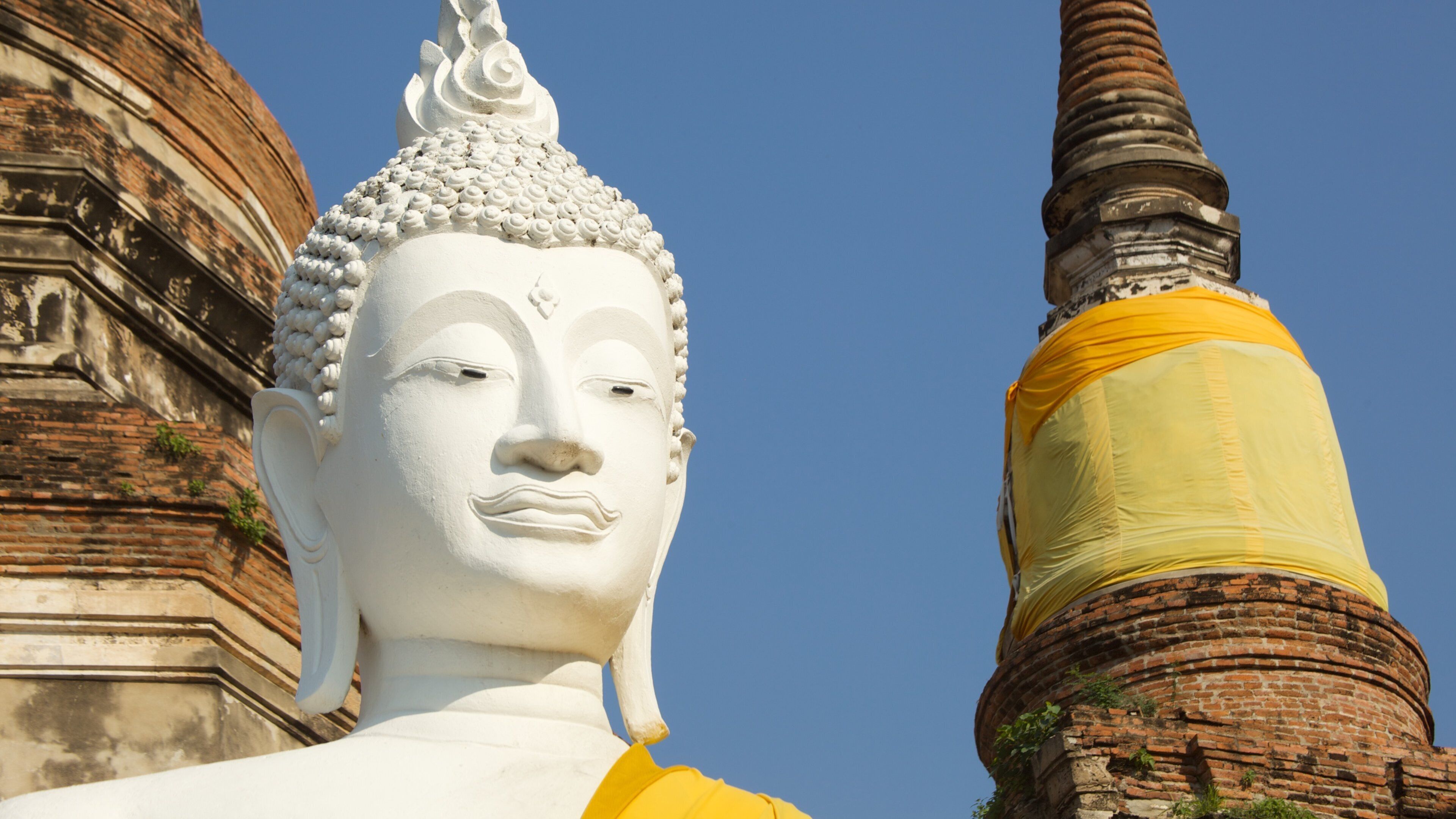 Ayutthaya featuring a city, a temple or place of worship and religious elements