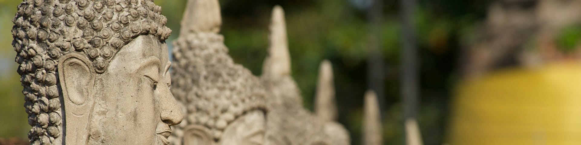 Ayutthaya which includes a temple or place of worship and a monument