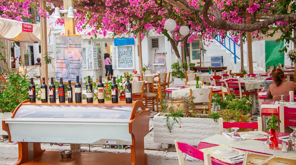 Mykonos Town featuring dining out