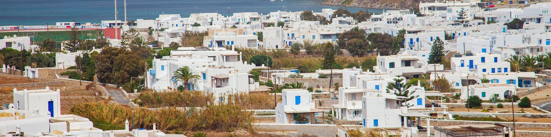 Mykonos featuring general coastal views and a coastal town