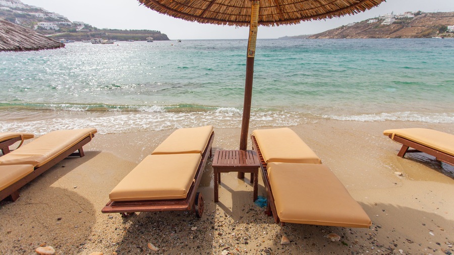 Ornos featuring a sandy beach, general coastal views and tropical scenes