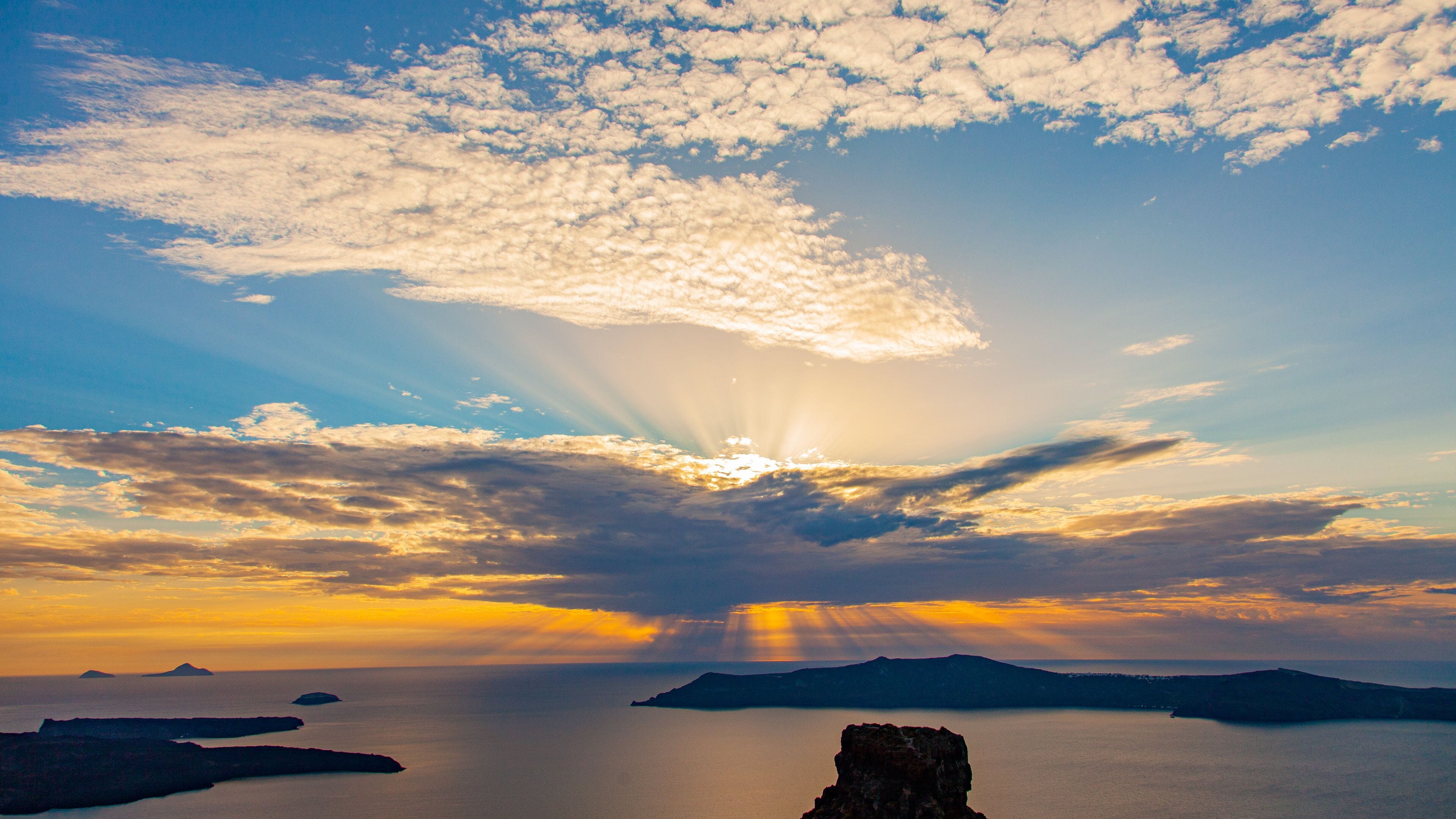 Greece featuring general coastal views, a sunset and island images