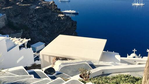 #ontheroad
This is one beautiful view in Imerovigli.i was hiking early morning and I just stood here looking how awesome this island is .