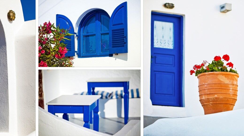 Collage of Santorini photos