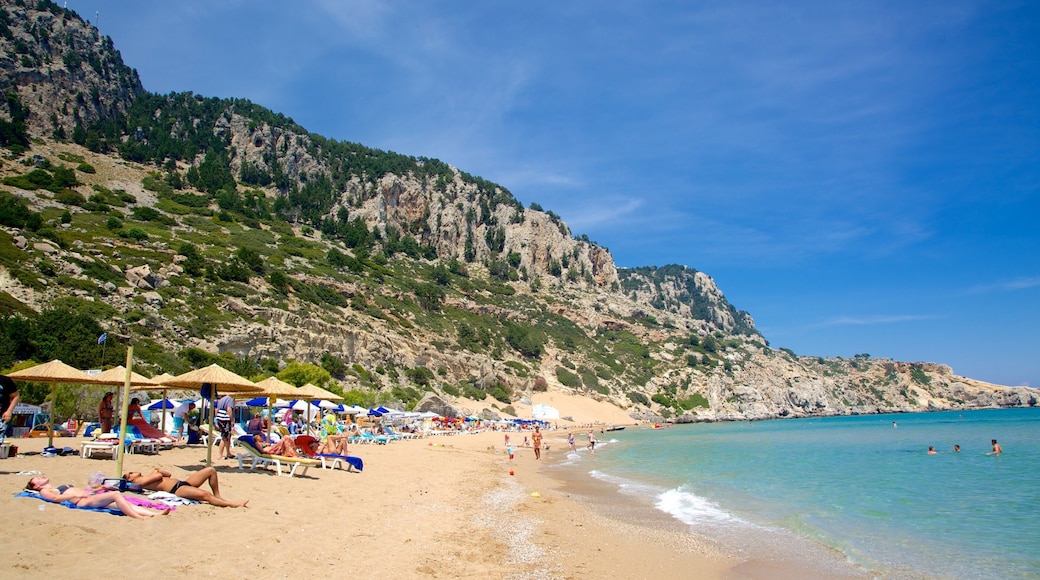 Kolymbia featuring a sandy beach and general coastal views