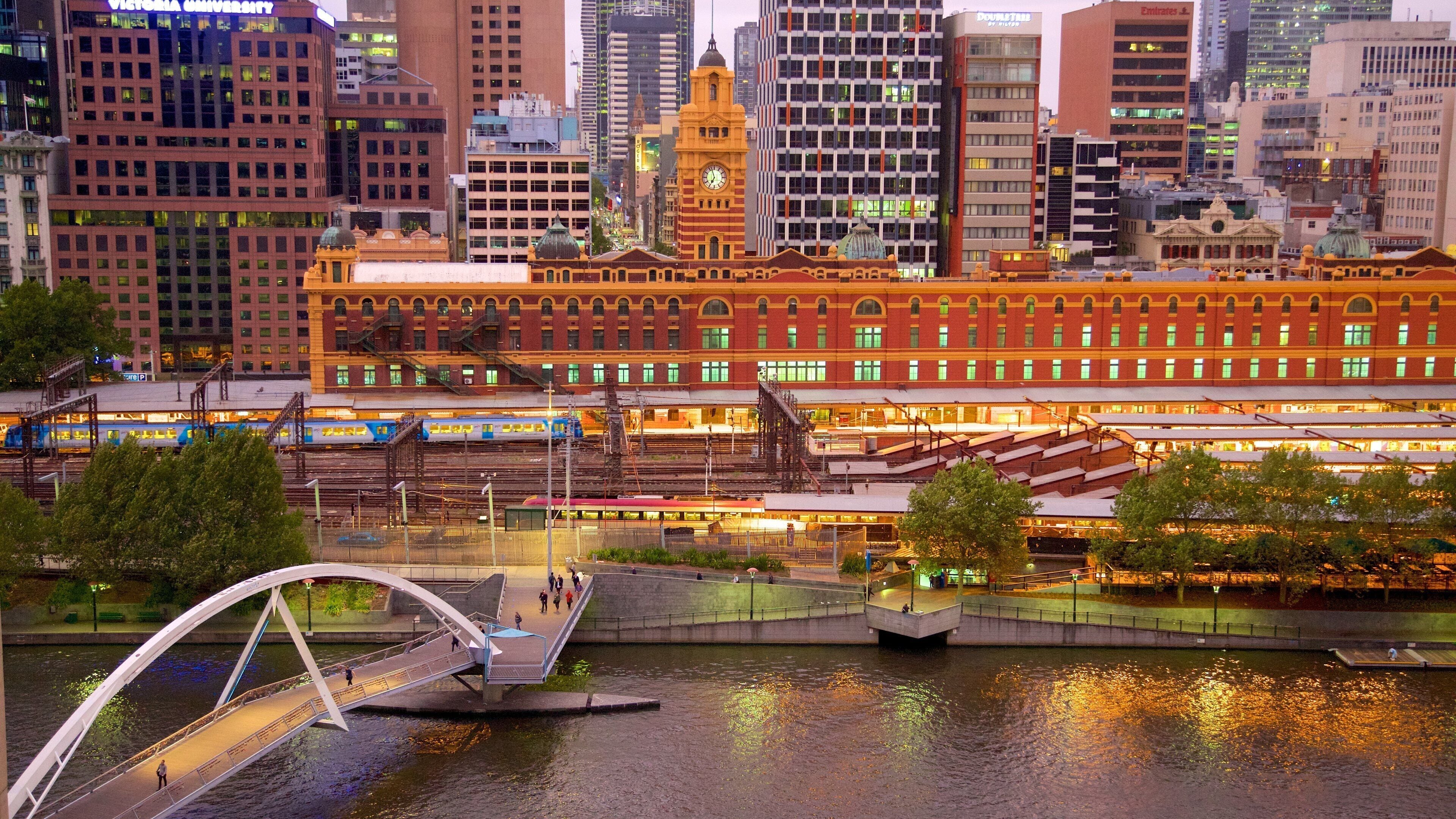 Melbourne CBD featuring central business district and night scenes