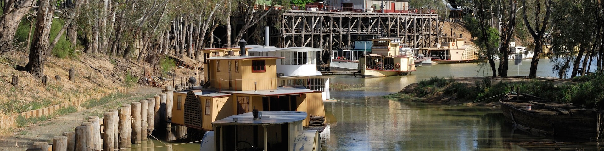 Paddle steamers on the Murray River, Echuca, Victoria, Australia