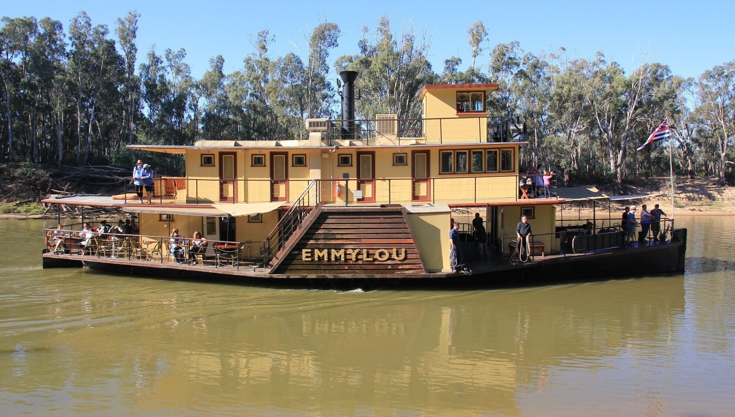 Paddle Steamer Emmy Lou on the Murray River at Echuca in Northern Victoria, Australia