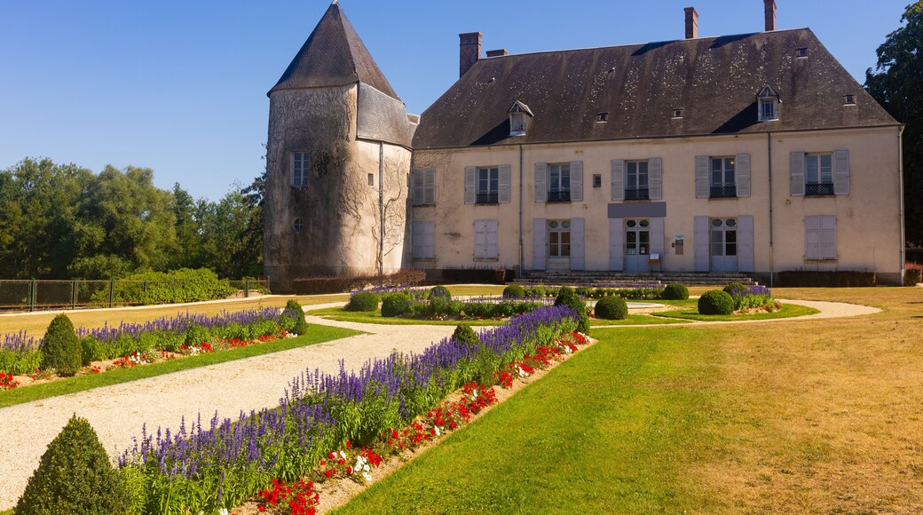 Picturesque summer view of Castle of Saint-Maur located in Argent-sur-Sauldre, in department of Cher, region Centre-Val de Loire, France