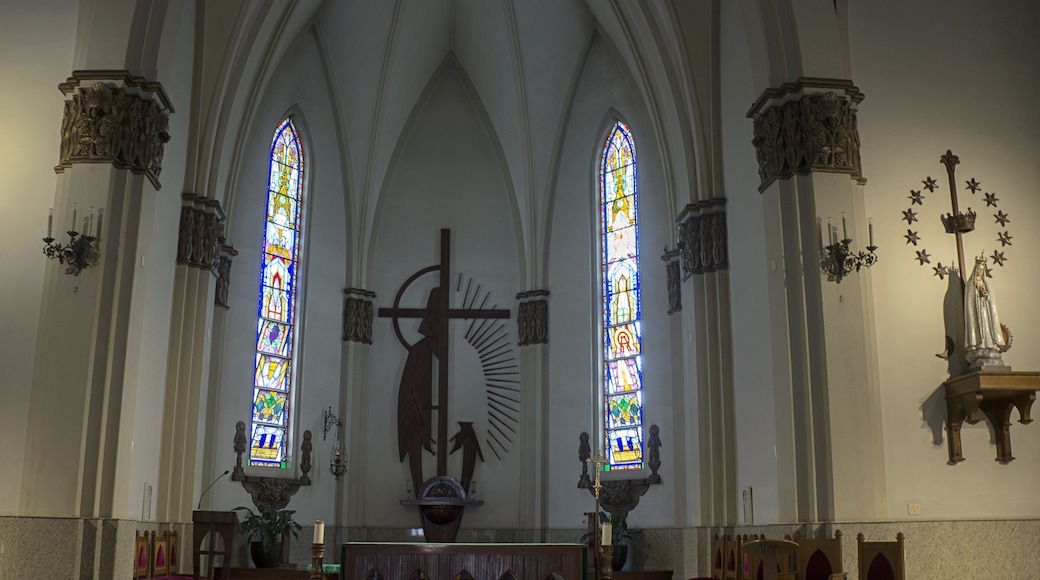city Bento Goncalves church interior Brazil wooden architecture Fatima saint catholic