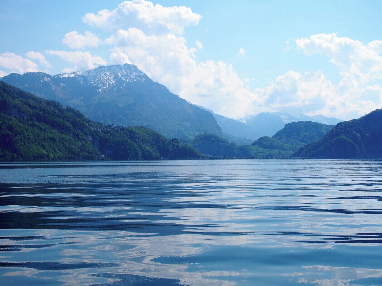 An hour-long boat tour of Lake Lucerne is about CHF 20 per person, and is quite spectacular on a sunny day. This was taken on the "Spirit of Lucerne," which can be found just across the bridge from the train station, though there seem to be several options available on the lakefront. 