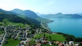 #LifeAtExpediaGroup Lake Lucerne and Emmetten below looking for our landing spot after a wonderful paragliding flight. Perhaps the best way to get up and above the mountains. If you ever have the chance to experience paragliding go for it.