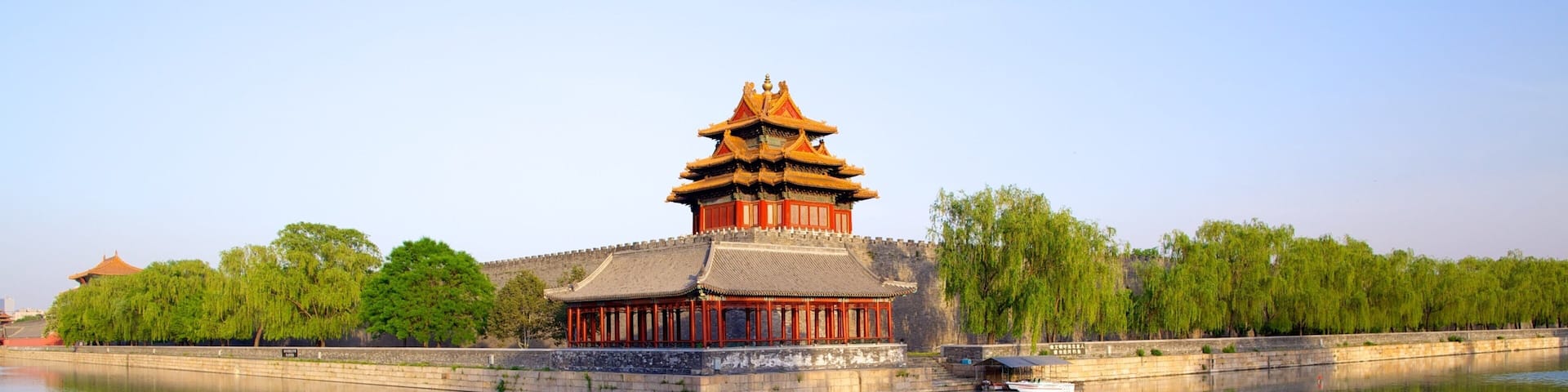Forbidden City showing a river or creek, a lake or waterhole and heritage architecture