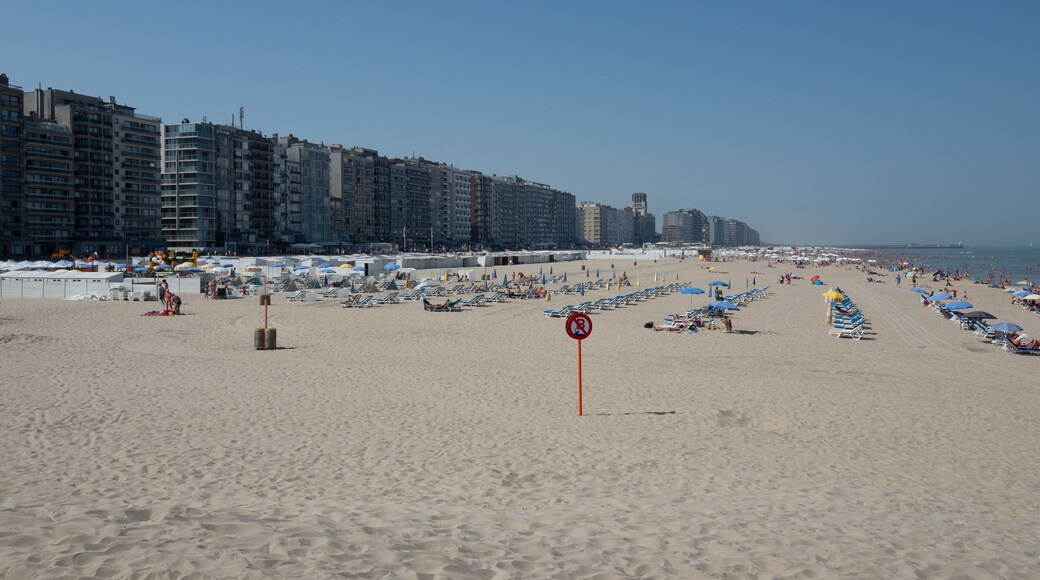 The coastline of the Belgian coastal city of Blankenberge.