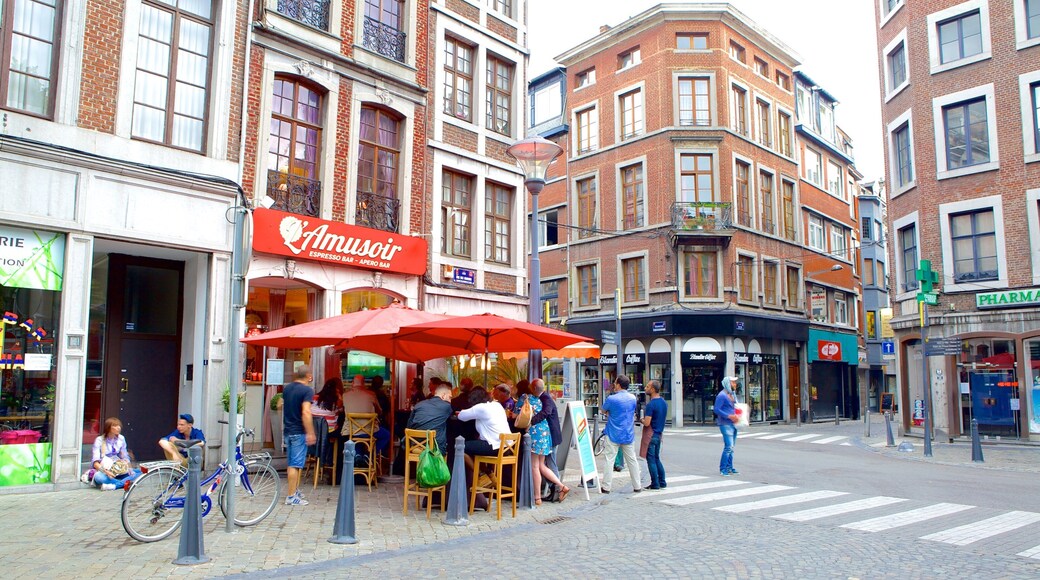 Liege og byder på gadeliv, en by og caféliv