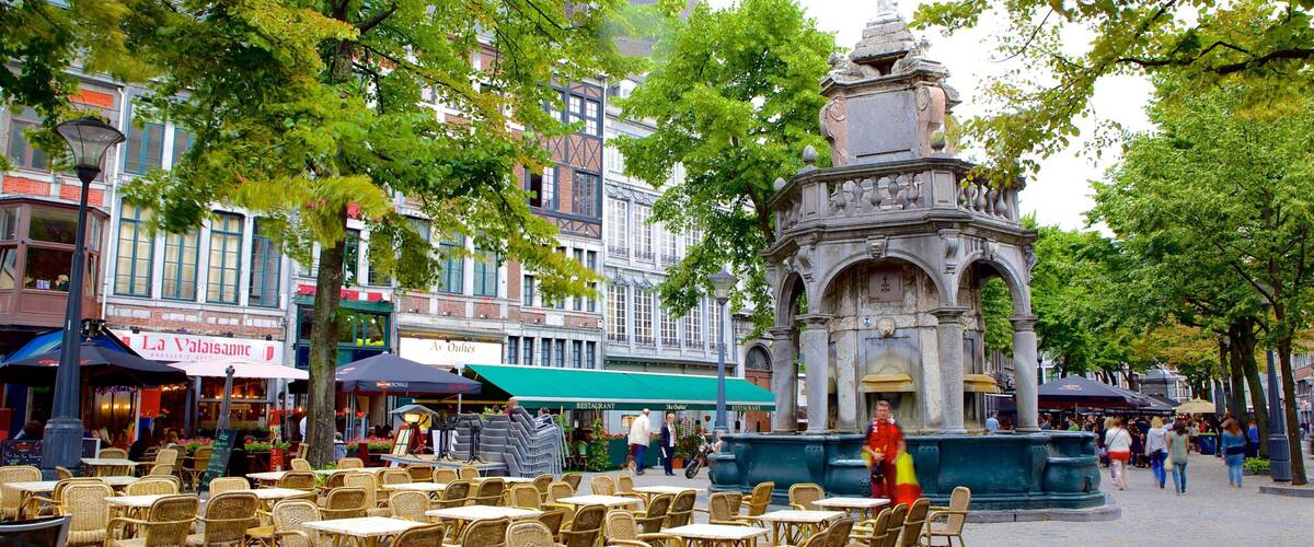 Liege Province featuring street scenes and a city