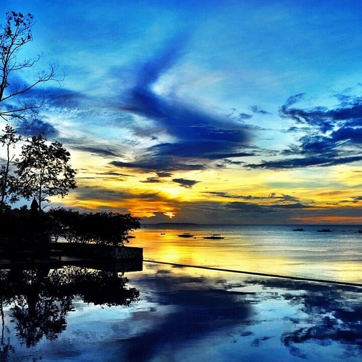 Sunrise view from the pool