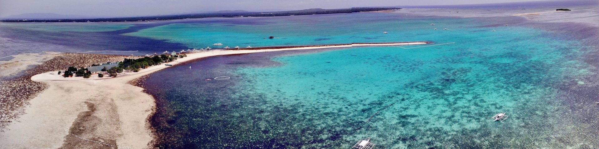 Sandbank near Bohol; the quiet stretch is private. Those who join day trip have to go to the crowded area :(