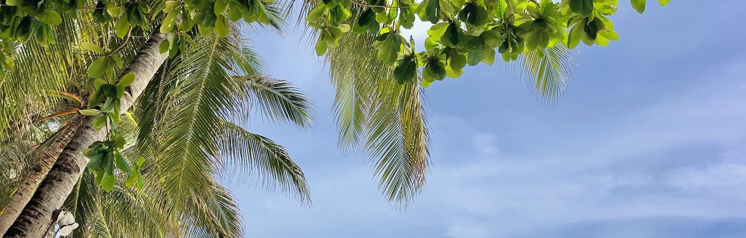 Nice beach with lots of cafe and bars