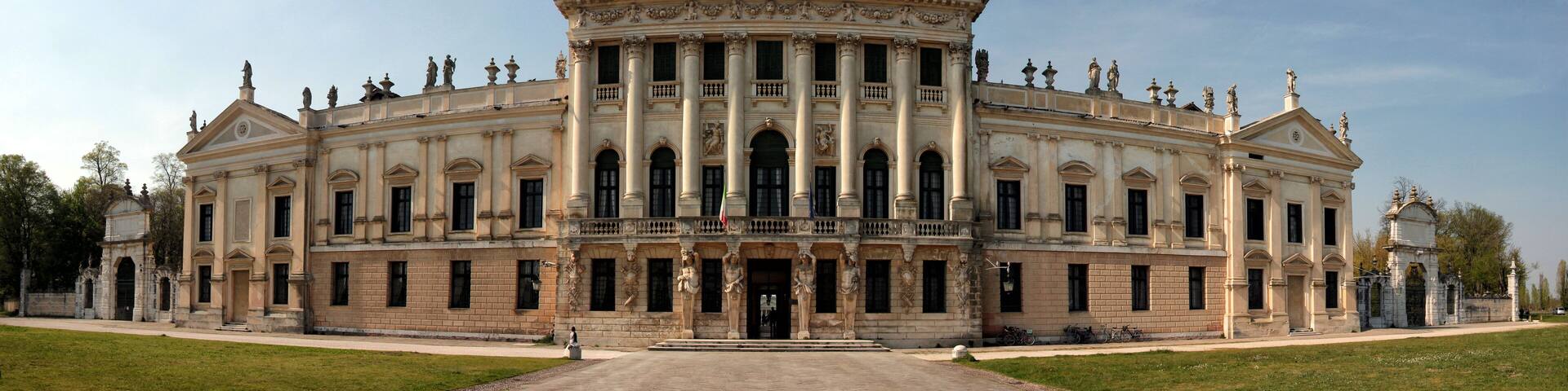 View of Villa Pisani, a large historical Italian residence