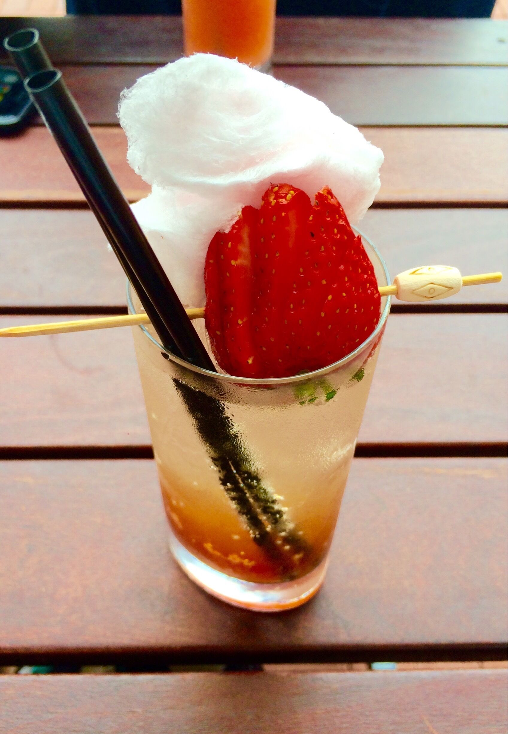 $9 ice tea 
Fairy floss on top omg! 