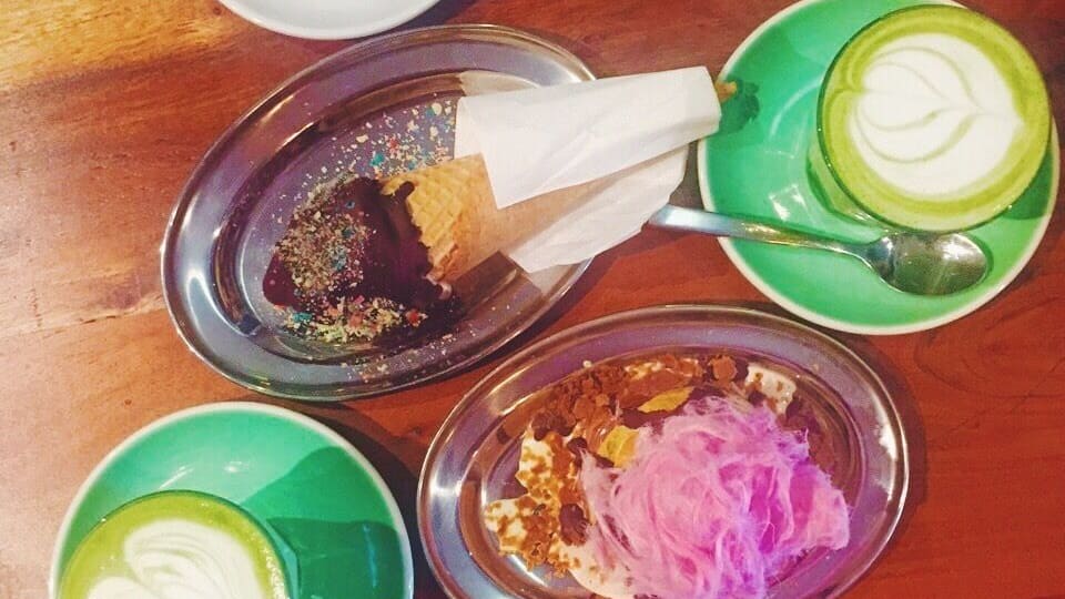 $13 for desserts $7 for gelato $4.50 for taro and green tea