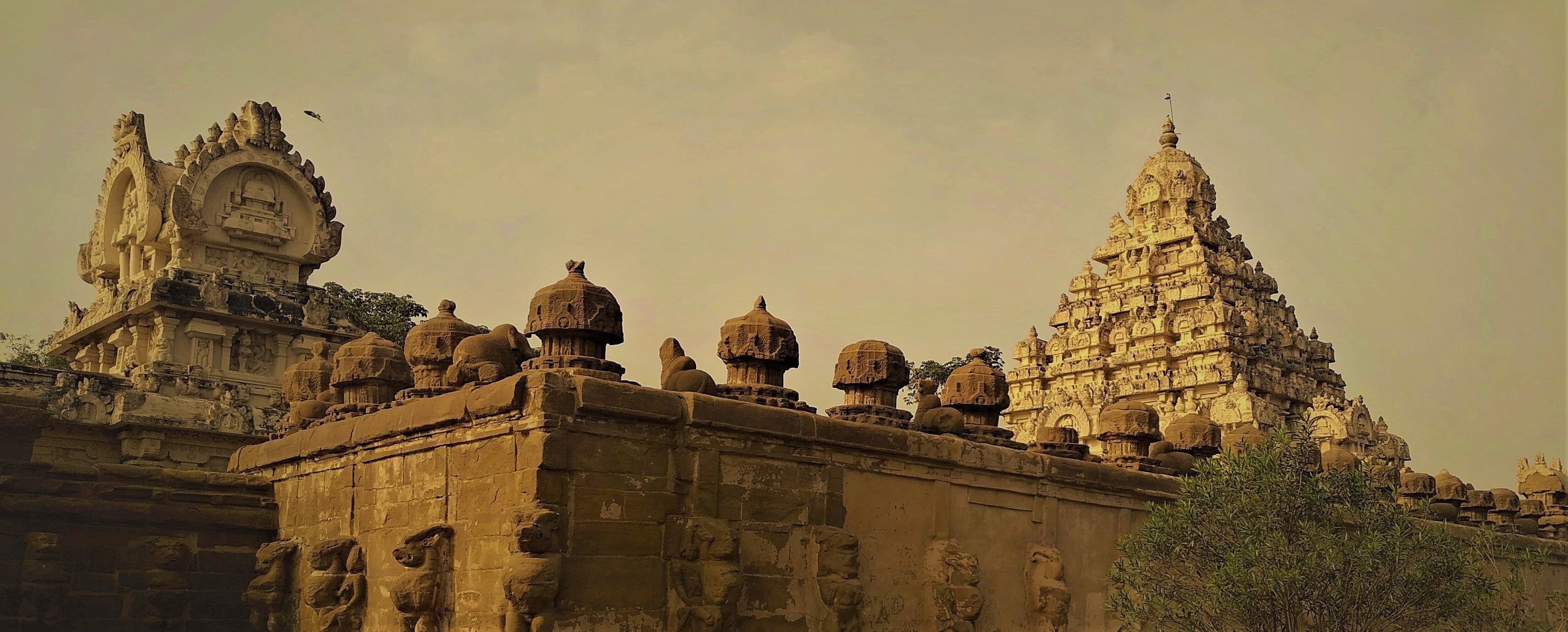 Tamilnadu kanchipuram kailasanathar temple statues