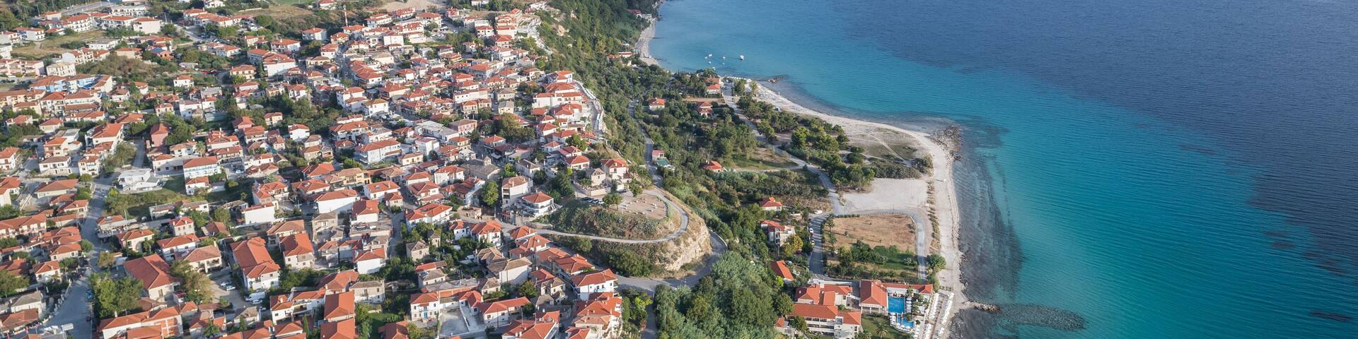 Afytos village. Kassandra of Halkidiki, Greece