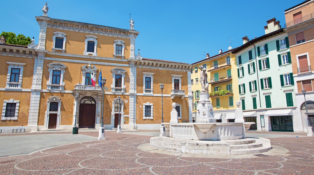 Brescia - The Piazza del Mercato square and University of Brescia.