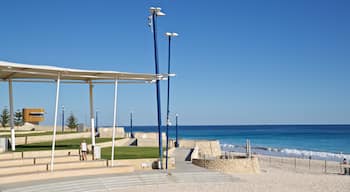 Scarborough Beach featuring a garden, general coastal views and a sandy beach