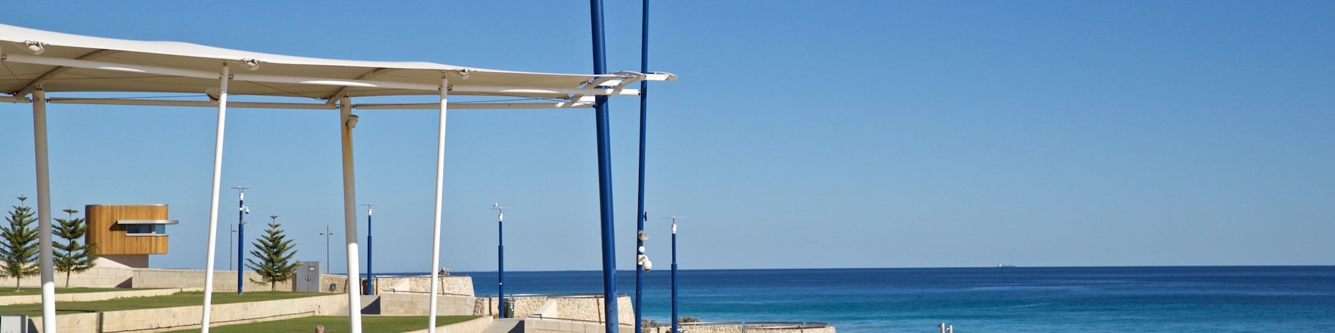 Scarborough Beach featuring a garden, general coastal views and a sandy beach