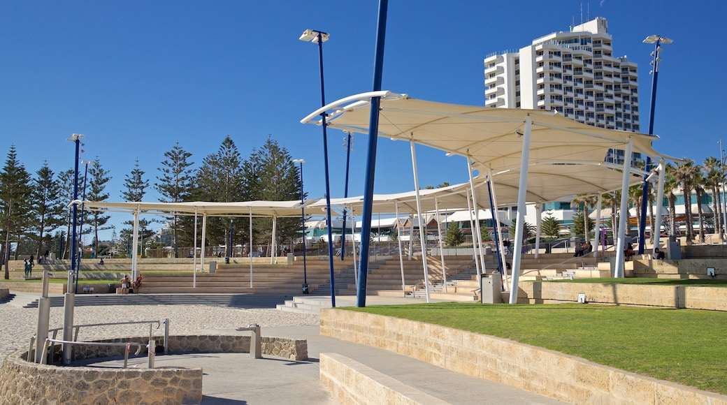Scarborough Beach featuring a coastal town