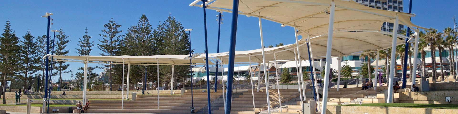 Scarborough Beach featuring a coastal town